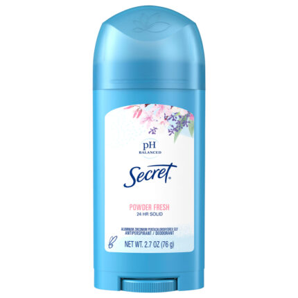 Secret, Wide Solid Antiperspirant And Deodorant Powder Fresh, Case Of 6, 2.7 Oz
