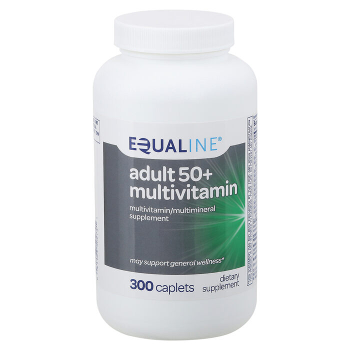 Equaline, Multivitamin Adult 50+ Caplets, Case Of 3, 300 Ct - Image 1
