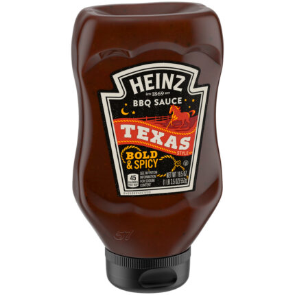 Heinz, Texas Style Bold And Spicy Bbq Sauce Bottle, Case Of 6, 19.5 Fl Oz