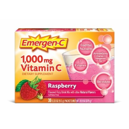 Emergen-C Vitamin C 30 Ct Raspberry