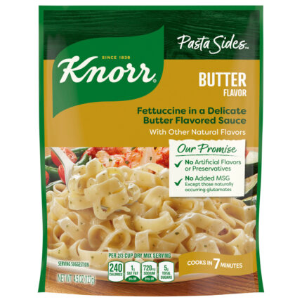 Knorr, Pasta Sides Butter Fettuccine, Case Of 8, 4.5 Oz