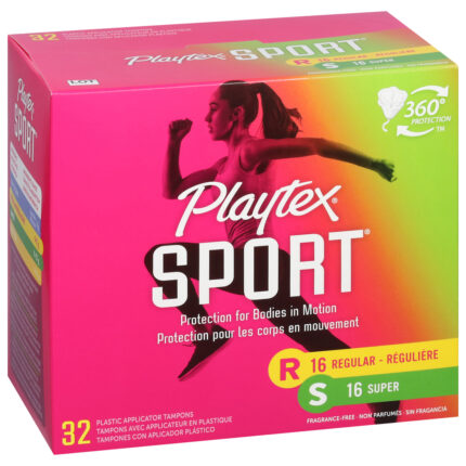 Playtex, Sport Regular Super Tampons, Case Of 3, 32 Ct