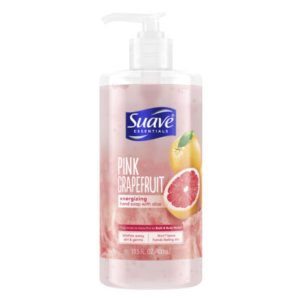 Suave, Essentials Pink Grapefruit Energizing Hand Soap With Aloe, Case Of 4, 13.5 Fl Oz