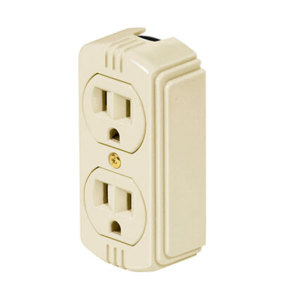 Dual Grounded Snap-On Wall Receptacle