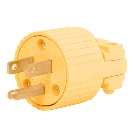 Heavy Duty Straight Blade Plastic Plug