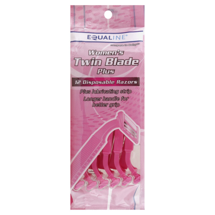 Equaline, Disposable Twin Blade Plus Razors Womens, Case Of 12, 12 Ct - Image 1