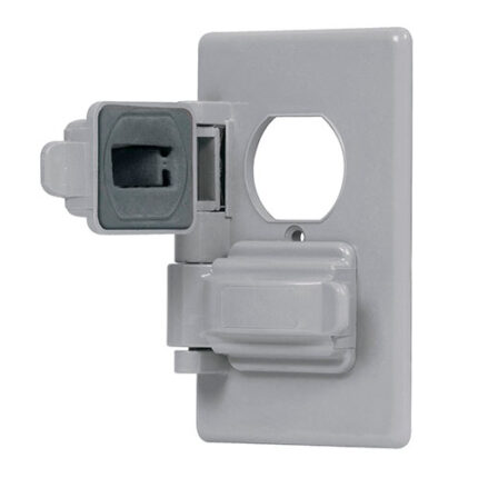 Weatherproof, Duplex Device Receptacle Wallplate