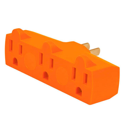 3-Outlet Grounding "Y"Receptacle Adapter