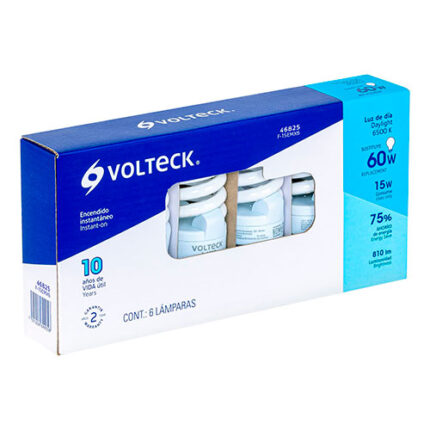 15 W Mini-Twist Light Bulb Set 6 Pieces