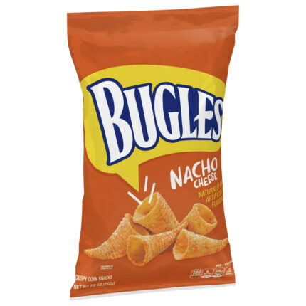 Bugles, Crispy Corn Snacks Nacho Cheese, Case Of 8, 7.5 Oz