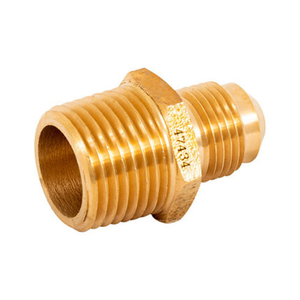 3/8"Od X 1/2", Brass, Fiare X Mip