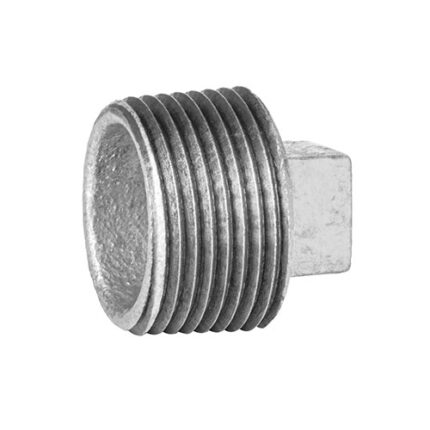 *** 19 Mm, 3/4", Galvanized Iron Plug Solid                         Special Order Item (Extended Lead Time 35-50 Days)