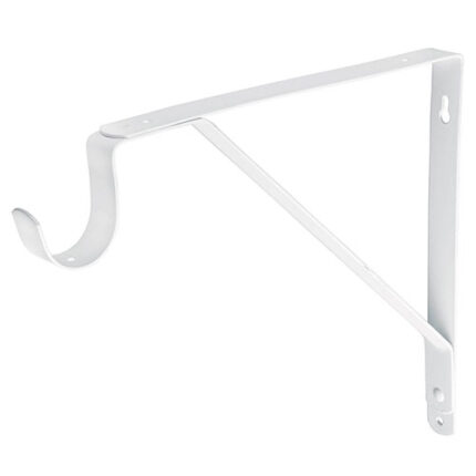 *** 11X12" White Shelf Bracket & Rod Support                         Special Order Item (Extended Lead Time 35-50 Days)