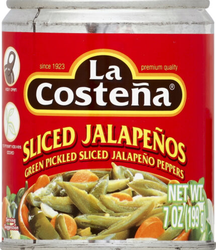La Costena, Sliced Jalapeno Peppers, Case Of 24, 7 Oz