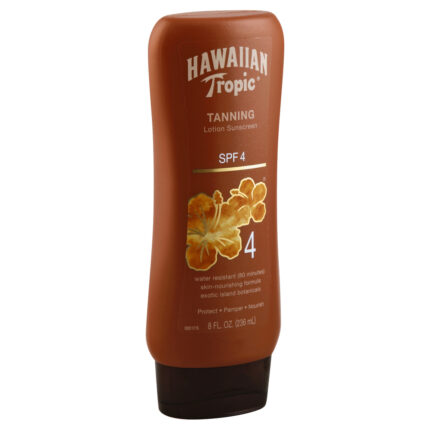 Hawaiian Tropic, Tanning Lotion Sunscreen Spf 4, Case Of 3, 8 Fl Oz