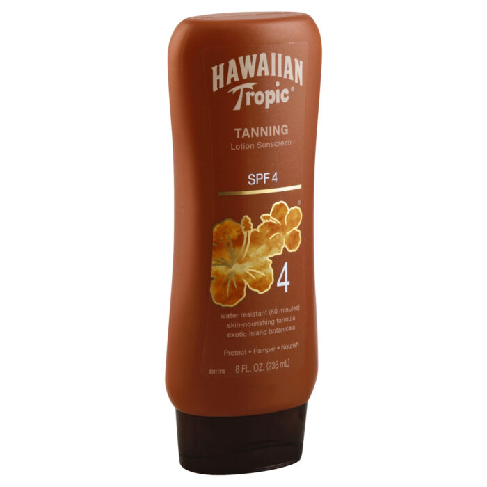 Hawaiian Tropic, Tanning Lotion Sunscreen Spf 4, Case Of 3, 8 Fl Oz - Image 1