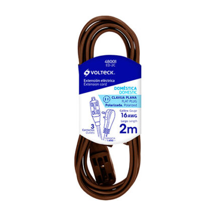 6.56 Ft Brown Domestic Extension Cord