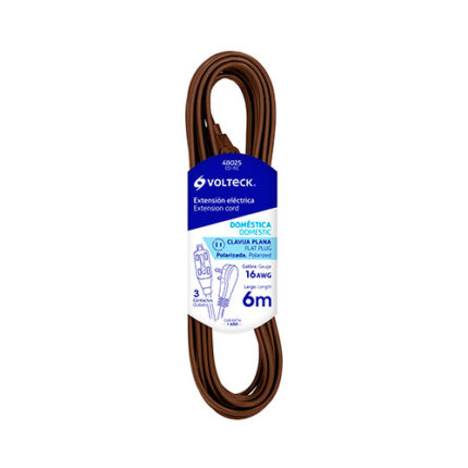 *** 19.68Ft Brown Domestic Extension Cord                         Special Order Item (Extended Lead Time 35-50 Days)