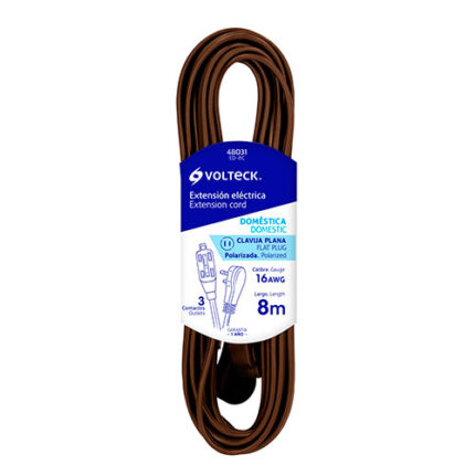 26.24Ft Brown Domestic Extension Cord