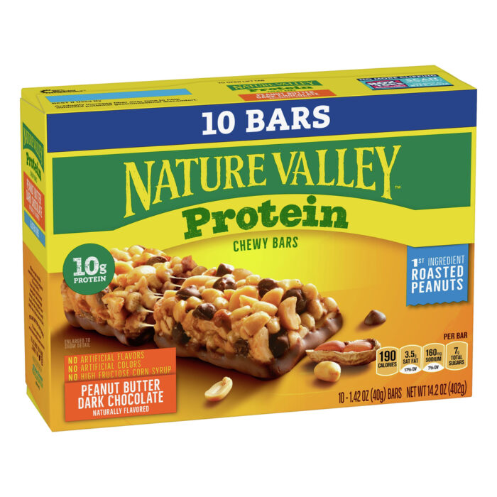 Nature Valley, Protein Peanut Butter Dark Chocolate Chewy Bars, Case Of 8, 14.2 Oz - Image 1