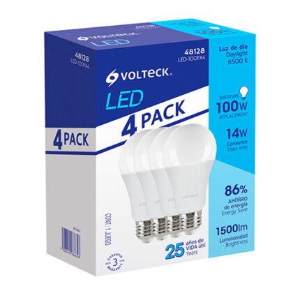 *** 14 W, A19, Daylight Led Bulb, 4 Pack                         Special Order Item (Extended Lead Time 35-50 Days)