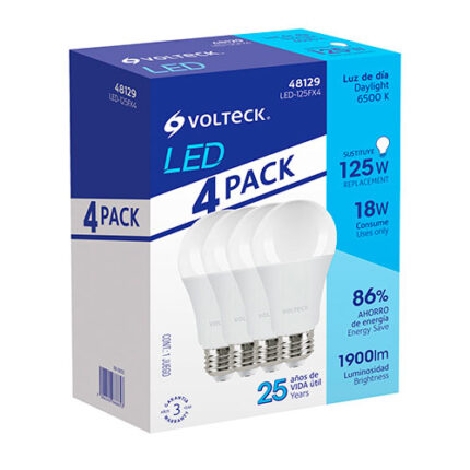 *** 18 W, A19, Daylight Led Bulb, 4 Pack                         Special Order Item (Extended Lead Time 35-50 Days)