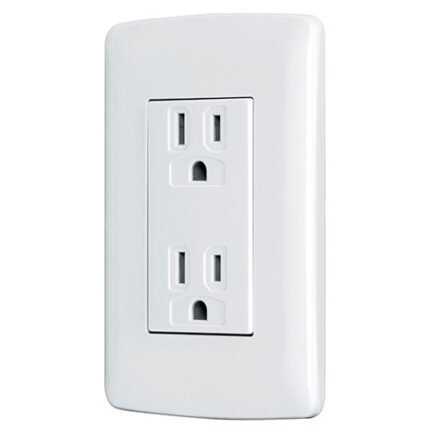 *** Dual Receptacle Wall Plate,Italian,White                         Special Order Item (Extended Lead Time 35-50 Days)