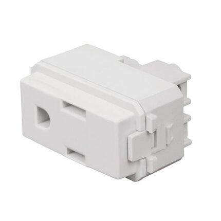 *** Grounded Receptacle, Italian Style,White                         Special Order Item (Extended Lead Time 35-50 Days)