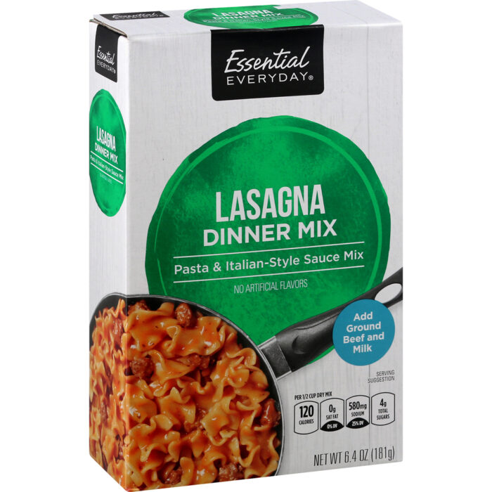 Essential Everyday, Lasagna Dinner Mix, Case Of 12, 6.4 Oz - Image 1