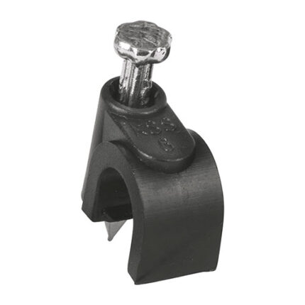 15/64" Nail-In Coax Cable Clips Black (20 Pcs)
