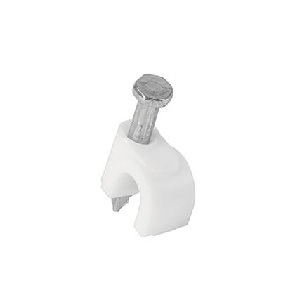 13/64" Nail-In Coax Cable Clips White (20 Pcs)