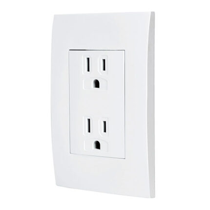 *** Dual Receptacle Wall Plate, Oslo Style                         Special Order Item (Extended Lead Time 35-50 Days)