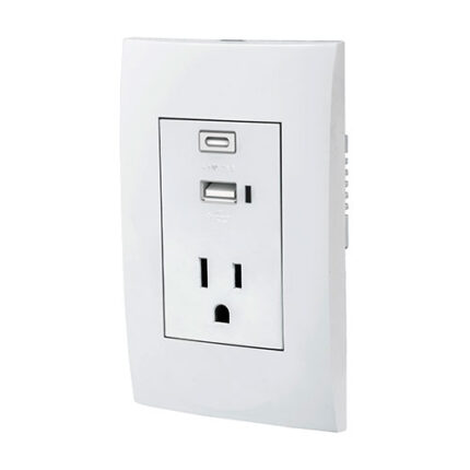 Usb, Dual Receptacle Wall Plate, Oslo