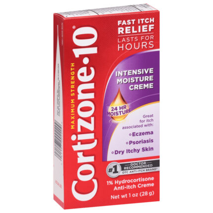 Cortizone-10, Maximum Strength Intensive Moisture Anti-Itch Creme, Case Of 4, 1 Oz