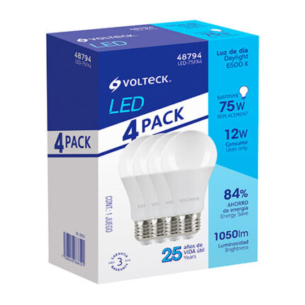 *** 12W, A19, Daylight Led Bulb, 4 Pack                         Special Order Item (Extended Lead Time 35-50 Days)