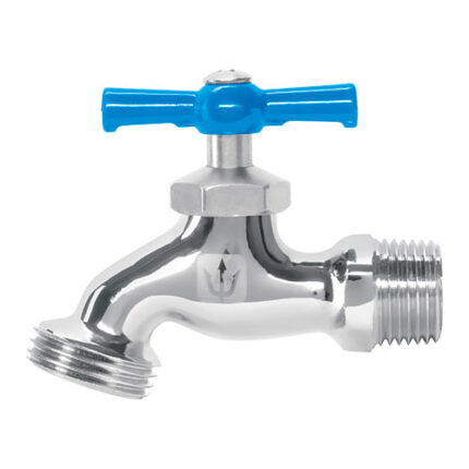 4.6Oz Chrome Plated Brass 1/2" Hose Bib Out3/4