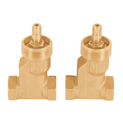 Wall Mount Threaded Valve Set Without Handles