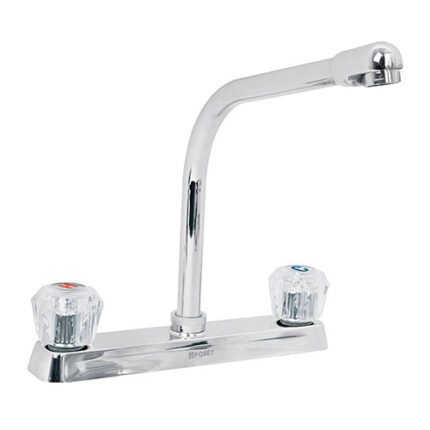 *** High Arc Kitchen Faucet, Acrylic Handles                         Special Order Item (Extended Lead Time 35-50 Days)