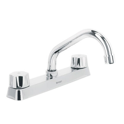 Curved Kitchen Faucet Two Cube Handles