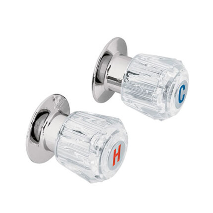 *** Shower Acrylic Handle Sets                         Special Order Item (Extended Lead Time 35-50 Days)