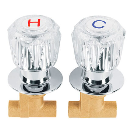 *** Two Acrylic Handles,Mount Valve,Weldable                         Special Order Item (Extended Lead Time 35-50 Days)