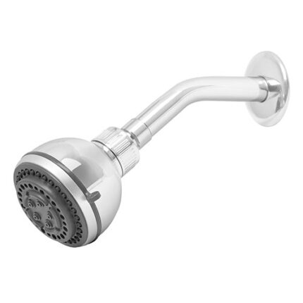 *** 5 Function, Plastic Showerhead With Arm                         Special Order Item (Extended Lead Time 35-50 Days)