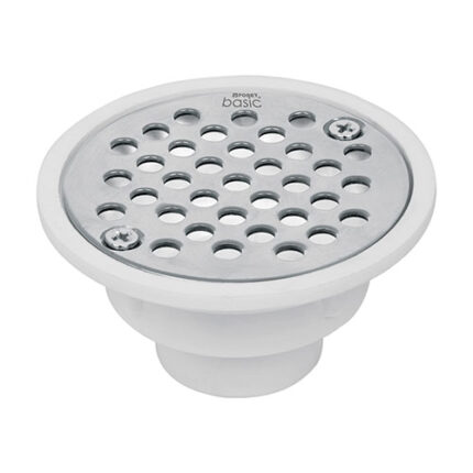 *** 3-3/4", Round, Plastic Shower Strainer                         Special Order Item (Extended Lead Time 35-50 Days)
