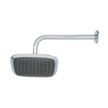 8", Square, Plastic Showerhead With Arm