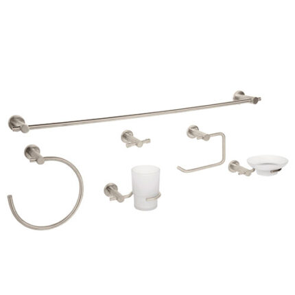 *** Satin, Bath Accessory Set, 6Pcs,Element                         Special Order Item (Extended Lead Time 35-50 Days)