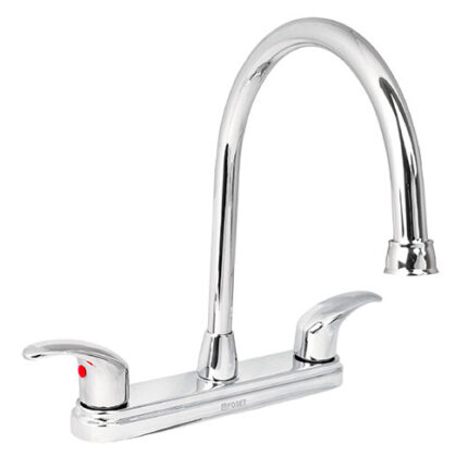 Lever Hdl, Kitchen Faucet, S.Steel, Aqua