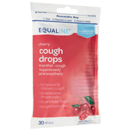 Equaline, Cherry Cough Drops, Case Of 12, 30 Ct