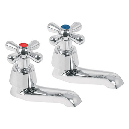 *** Two, Cross Handle Set For Faucet, Aqua                         Special Order Item (Extended Lead Time 35-50 Days)