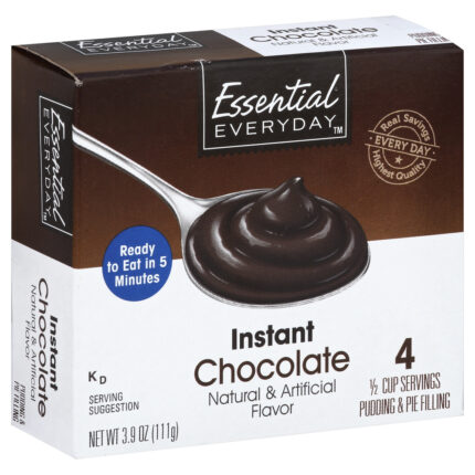 Essential Everyday, Instant Chocolate Pudding And Pie Filling, Case Of 18, 3.9 Oz