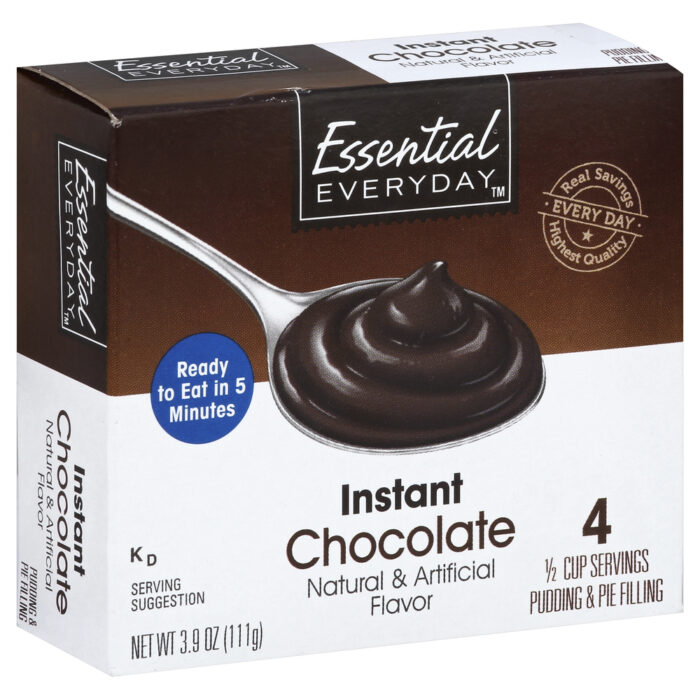 Essential Everyday, Instant Chocolate Pudding And Pie Filling, Case Of 18, 3.9 Oz - Image 1